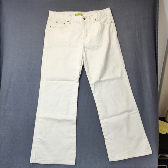 Sigrid Olsen Womens Jeans Size 14 White Stretch Denim Classic Capsule Minimalist - Picture 1 of 12